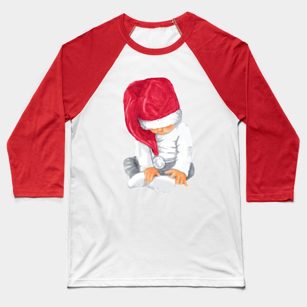 Baby's 1st Christmas Baseball T-Shirt by Svetlana Pelin
